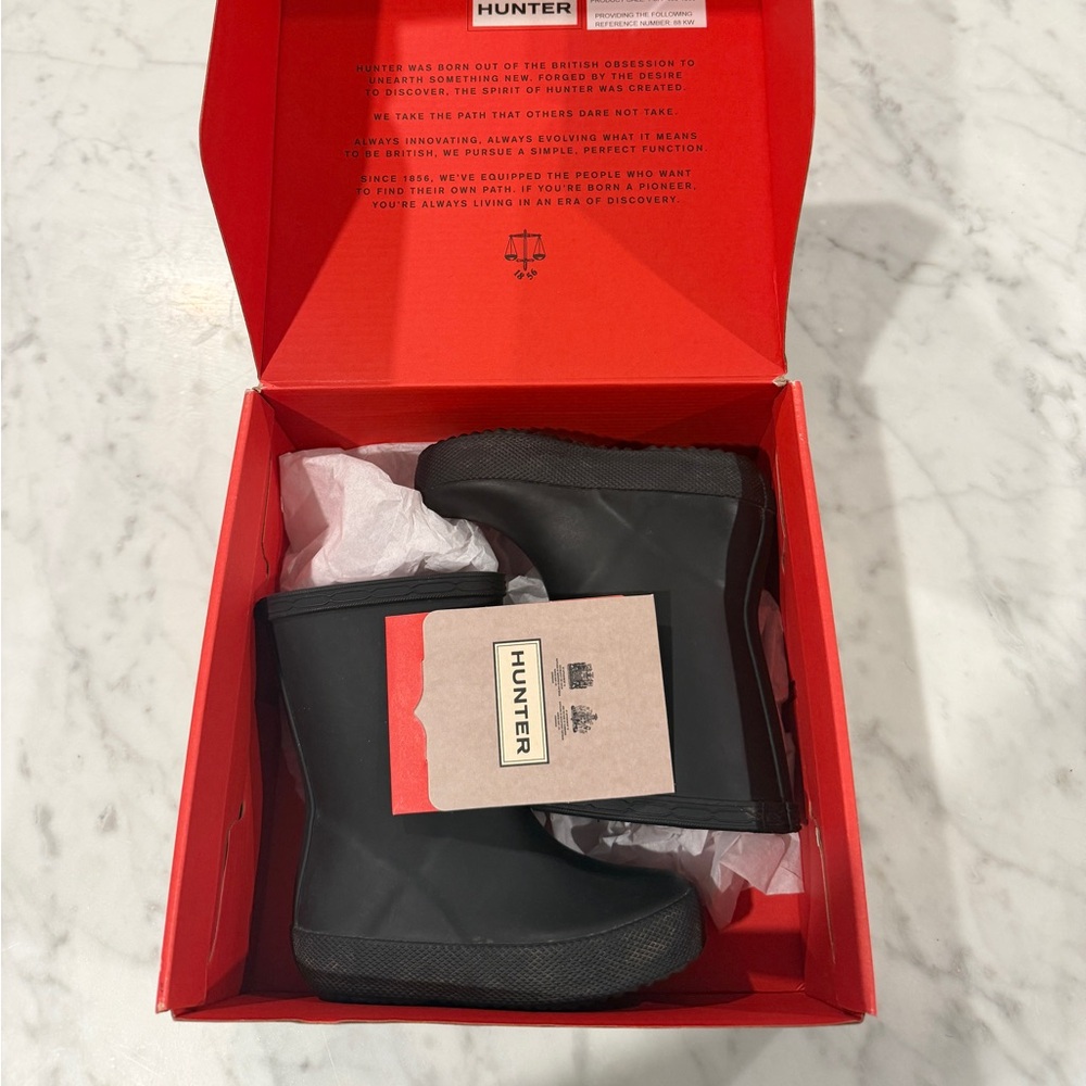Hunter Boots Toddler Size 5 Classic Black Rubber Boots